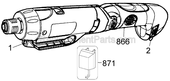 Page A Diagram and Parts List for PD600 Type 1 Black and Decker Electric Drill